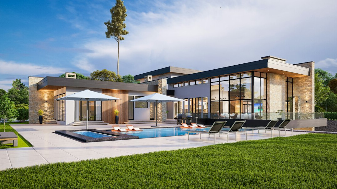 celebrity mansion pool area